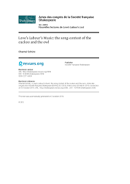 We did not find results for: Pdf Love S Labour S Music The Song Contest Of The Cuckoo And The Owl