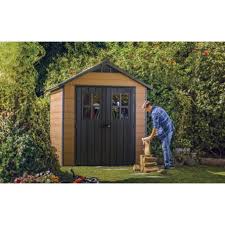 Acquista online miglior prezzo casette giardino keter e altri articoli casette giardino su biviva.it ✓ spedizione veloce ✓ acquisto sicuro. Casetta Da Giardino In Resina 2 Porte Con Pavimento E Finistre In Policarbonato Cm 228x223 5x252h Marrone Newton 757 Keter