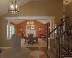 Burnt Orange Accent Wall Ideas Orange Accent Wall In Kitchen Dream Dining Room Farm House Living Room Living Room Remodel