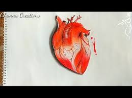 Check spelling or type a new query. How To Draw Realistic Human Heart 3d Human Heart Sketch Youtube