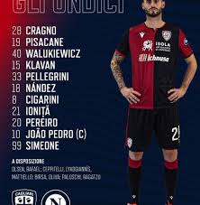 Forzacasteddu Gaston Pereiro De 24 Anos Representado Por Francisco Casal Fue Titular En Cagliari Calcio El Pasado Domingo 2020 Titulares 16 De Febrero Napoli