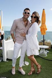 Georgia Love Celebrates At Engagement Party With Lee Shes The Sprightly Reality Star Who Found Love With Lee El Looking Dapper Pink Bride Tan Platform Sandals