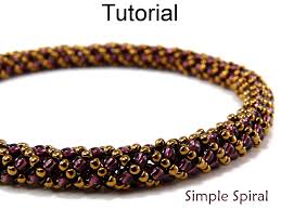 You should end up with: Russian Spiral Stitch Beading Pattern Jewelry Making Tutorials Beaded Bracelet Necklace Simple On Luulla