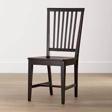 Mountain view solid wood dining chair august grove color: Village Bruno Black Wood Dining Chair Reviews Crate And Barrel Dining Chairs Wooden Kitchen Chairs Versatile Dining Chairs