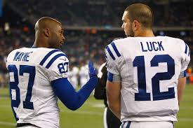 Luck andrew colts indianapolis football madden iphone wallpapers between broncos disparity afc ratings rest much team south screen. Reggie Wayne And Andrew Luck Make Prime Time Apperance On Parks And Recreation Bleacher Report Latest News Videos And Highlights