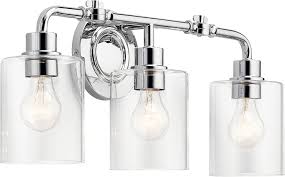 Kichler 45666ch Gunnison Modern Chrome 3 Light Bathroom Vanity Light Fixture Kic 45666ch