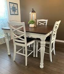 Items Similar To Sold Farmhouse Counter Height Table And 4 Chair Set Farmhouse Cottage Grey Espr In 2020 Counter Height Table Pub Table And Chairs Diy Table Top