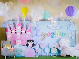 7th Birthday Theme Ideas For Girls Xyesha S Of Candies A Princess And Her Unicorn Themed Party Stage Princess Birthday Party Decorations Princess Theme Birthday Princess Theme Party
