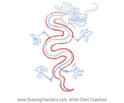 Chinese Dragon Drawing Chinese Dragon Drawing Dragon Drawing Easy Dragon Drawings