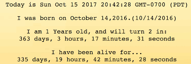 1 minute = (60 seconds / 1 seconds) seconds. Javascript Calculating Days Hours Minutes Seconds From Birth Year To Today Stack Overflow