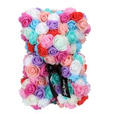 £135.00 'peony for your thoughts' artificial silk flowers large heart box. 25cm Rose Bear Heart Artificial Flower Rose Teddy Bear For Women Gifts Buy At A Low Prices On Joom E Commerce Platform