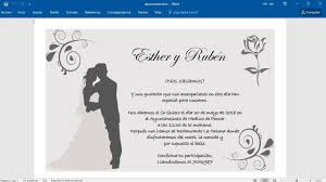 Hoy te traemos 23 invitaciones de boda elegantes y lujosas para tu inspiración. Como Hacer Una Invitacion Para Boda En Word Youtube