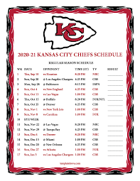 Download free and paid 3d printable stl files. Printable 2020 2021 Kansas City Chiefs Schedule