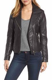 Halogen Leather Moto Jacket Regular Petite Nordstrom Leather Jacket Style Leather Moto Jacket Jackets