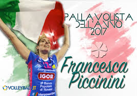Thaísa e sheilla tentam bloquear francesca piccinini, ponteira da itália, durante jogo do grand prix. Pallavolista Dell Anno 2017 Vince Francesca Piccinini Volleyball It