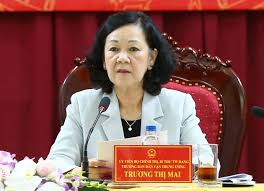 Trương thị mai (sinh ngày 23 tháng 01 năm 1958) là nhà lãnh đạo đảng, nhà nước, nữ chính trị gia người việt nam. Nhiá»‡m Ká»³ Thá»© 6 Ná»¯ á»§y Vien Bá»™ Chinh Trá»‹ Ä'Æ°á»£c Giá»›i Thiá»‡u á»©ng Cá»­ Ä'áº¡i Biá»ƒu Quá»'c Há»™i