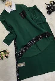 Tesettur Payetli Etek Takim 5229 Zumrut Etek Indigo Etek Modelleri