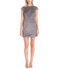 Kensie Womens Faux Suede Shift Dress