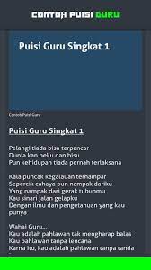 Kau juga yang membuatku pintar. Contoh Puisi Guru For Android Apk Download