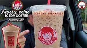 Wendy S Chocolate Frosty Ccino Review Wendy S Breakfast Youtube