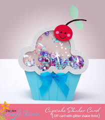 Remove foam tape liner for homemade holiday card. Cupcake Shaker Card Pazzles Craft Room