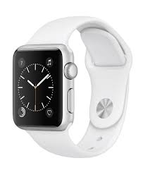 Black Apple Watch With White Band On Wrist Apple Watch Series 1 38mm Silver Aluminum Case With White Sport Band Bandas De Reloj Apple Watch Correas Reloj Apple