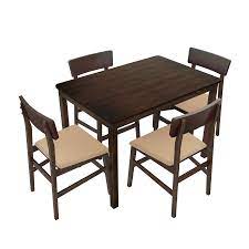 Buy 4 seater dining table sets online! Buy Ace 4 Seater Dining Set In Wood Dark Godrej Interio