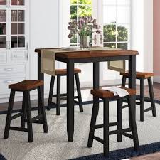 Gracie Oaks Tarter Folding 5 Piece Adjustable Pub Table Set Wayfair Counter Height Dining Table Counter Height Pub Table Pub Table Sets