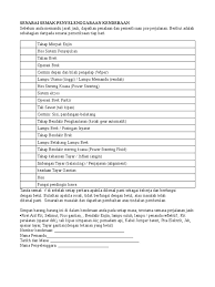 Sistem elektrik dan elektronik kenderaan. Senarai Semak