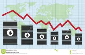 Vector Crude Oil Price Financial Chart Stock Vector