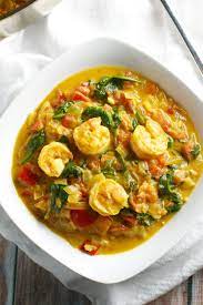 Coconut Shrimp Curry With Red Pepper And Spinach Stuck On Sweet Recipe Stuffed Peppers Curry Shrimp Indian Food Recipes