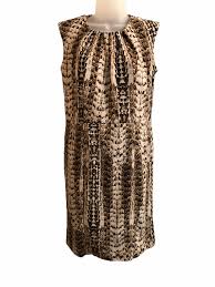 Look up quick results on zapmeta. Dana Buchman Women S Brown Animal Print Sleeveless Dress Size 6