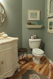 Powder Room Slate Green Glidden Paint Makeover Great Idea To Powder Room Paint Powder Room Paint Colors Small Bathroom Colors