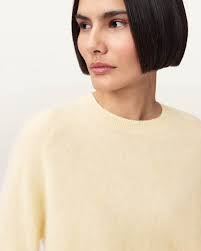 Rebel Cashmere Crew Neck Jumper HAY YELLOW