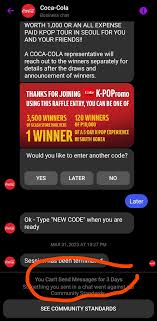 You cant send messages for 3 days Got this message on my messenger for a  stupid meme I posted a decade ago in 2010. Now I cant use the damn app. Cant