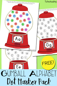 Learning abc's can be easy and super fun. Gumball Alphabet Do A Dot Marker Pack Totschooling Toddler Preschool Kindergarten Educational Printables