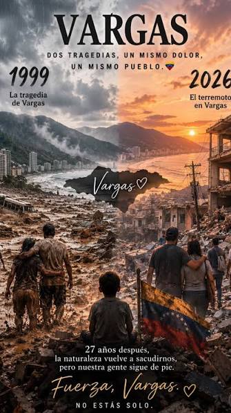 Venezuela recuerda con pesar más de dos décadas de la Tragëdia de Vargas, un evento catâstrófico ocurrido entre el 15 y el 17 de diciembre de 1999 que redefinió tanto la geografía