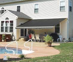 Poolside Estate Retractable Awnings For Cool Shade Home Home Estimate Home Remodeling