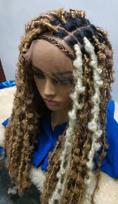 Butterfly locs crochet hair made with 100% quality flame retardant fiber, low temperature fiber synthetic hair extensions. Butterfly Faux Locs Braids Wig Wig For Black Women Full Wig Faux Locs Afrikrea