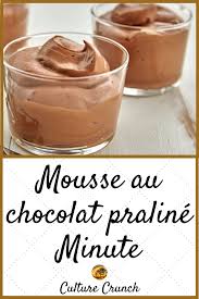 Epingle Par Nc Sur Mousse Recette Mousse Au Chocolat Praline Recette Creme Dessert