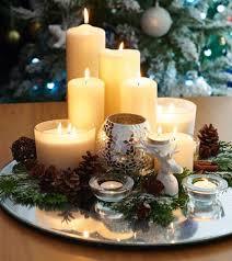 Give Your Home A Luxury Feel With This Christmas Candle Display On A Mi Christmas Table Decorations Diy Christmas Decorations Easy Christmas Table Centerpieces