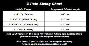 28 high quality hiking pole size chart