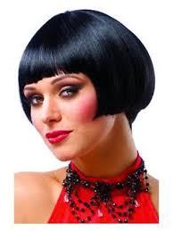1920'S 20S WOMENS ROARING FLAPPER JAZZ GATSBY ABBEY SHORT BOB COSTUME WIG  BLACK