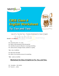 Don't confuse to, too or two anymore when you use these worksheets to focus on the commonly confused words. 4th Class English Use Of To Too And Two Practice Worksheet For Class 4 English By Takshila Learning Online Classes Issuu