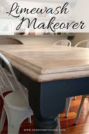 Limewashed Table Makeover Our Storied Home Dining Table Makeover Kitchen Table Makeover Table Makeover