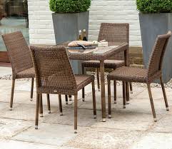 Alexander Rose San Marino 4 Seater Dining Set Outdoor Furniture Sets Dining Set Stacking Side Chair
