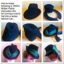 A Make Do Mend Hat Made Following A 1940s Pathe Instructional Film Millinery Judithm Hats Millinery Hats Sewing Hats Victorian Hats