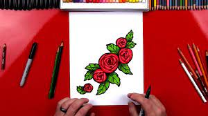 'through children's eyes' portal is a virtual gallery of creativity. How To Draw Roses Art For Kids Hub Roses Drawing Draw Roses