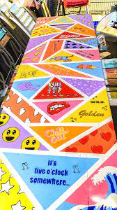 Painted A Beerpong Table Beer Pong Table Painted Beer Pong Table Diy Beer Pong Tables