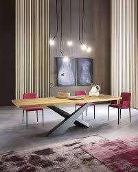Shop over 360 top metal dining table legs and earn cash back all in one place. Table With Two Tilted Steel Legs Overlapped In Asymmetric Way Painted Satin White Graphite Or Corten Dining Table Legs Dining Table Design Modern Dining Table